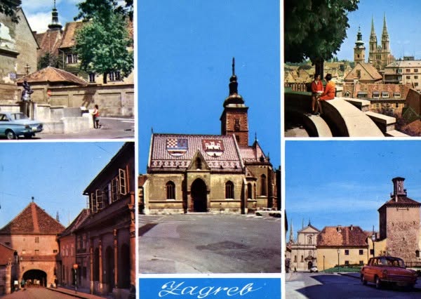 Razglednica Zagreb 1989. godine